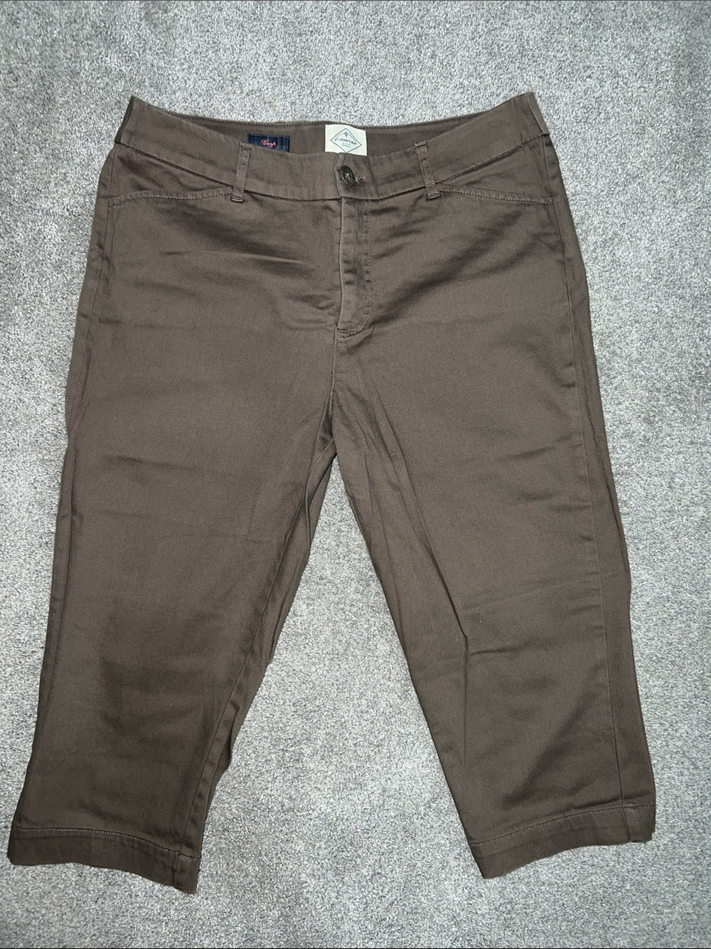 St. John’s Bay Croft Brown Stretch Capri Pants Women’s Size 12